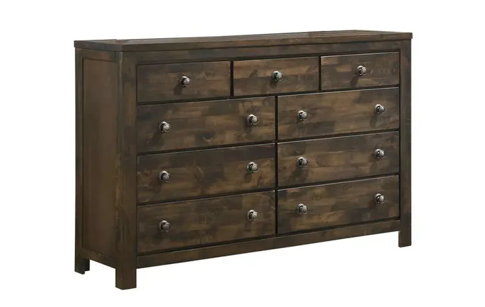 New Classic Furniture – Blue Ridge Wood 9 Drawer Dresser, Rustic Gray – B1334-050