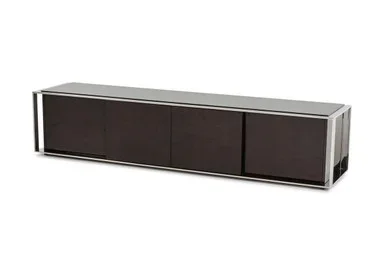 Noble Modern Ebony Lacquer Tv Entertainment Center / VGHB131F