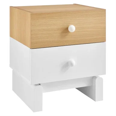 Nolia 2-Drawer Color Block Nightstand / MOD-7238