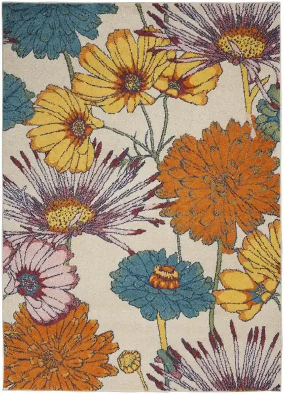 Nourison – Allur Area Rug – 4 x 6 Ivory Multicolor – ALR06-99446839015