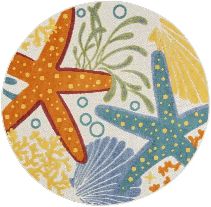 Nourison – Aloha Area Rug – 4 x round Multicolor – ALH24-99446828675