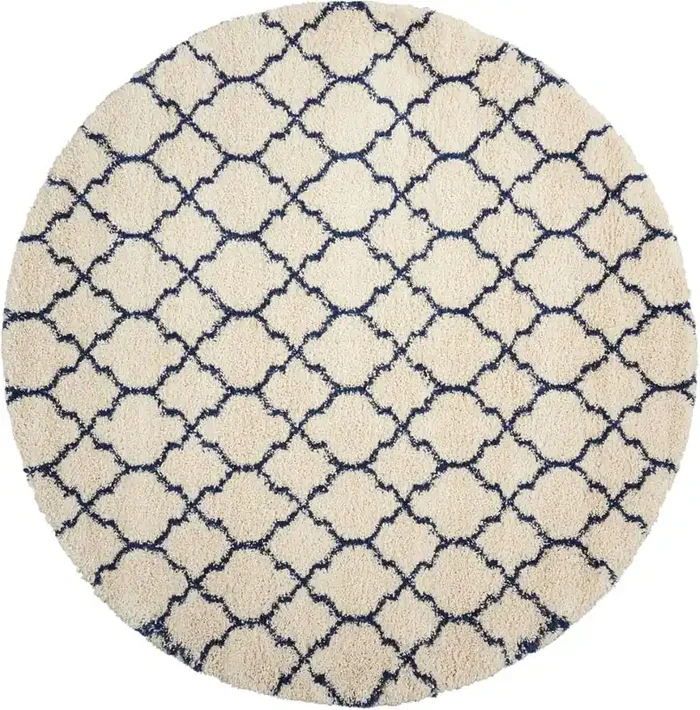 Nourison – Amore AMOR2 Blue and Ivory 710in x Round Rug – AMOR2-99446320308_CLOSEOUT