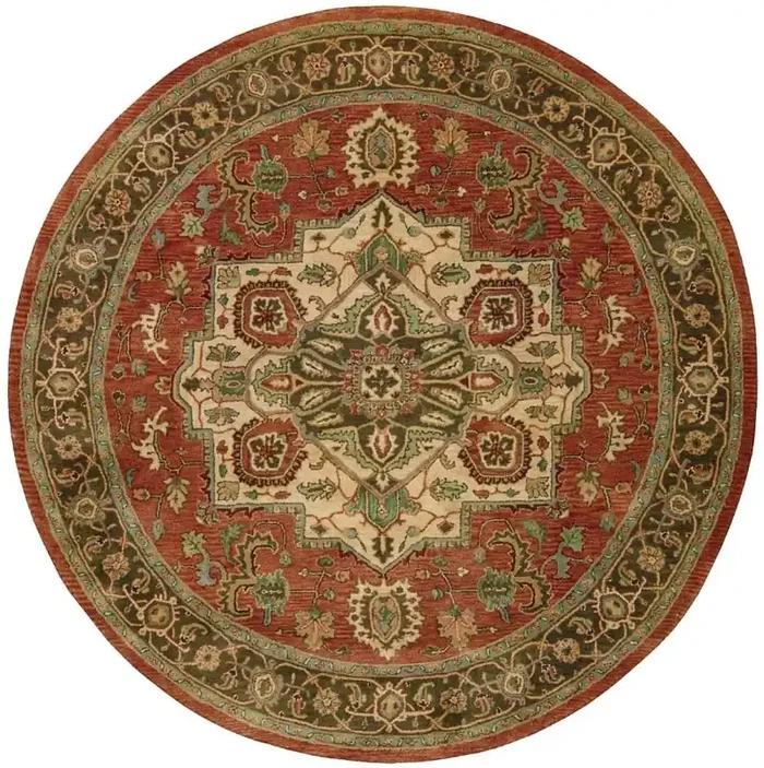 Nourison – Jaipur JA36 Red Multicolor 8 x Round Rug – JA36-99446011619_CLOSEOUT