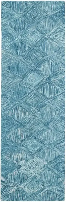 Nourison – Linked Blue 23in x 76in Wool Hallway Rug – LNK01-99446384140