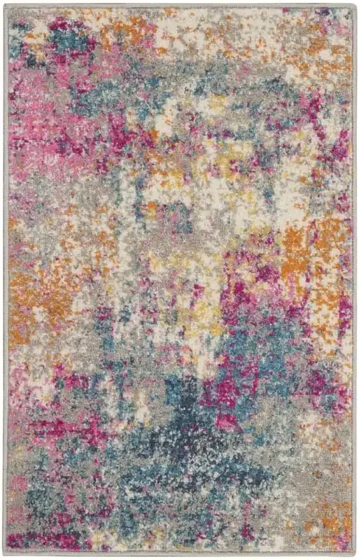 Nourison – Passion 110in x 210in Ivory Multicolor Area Rug – PSN36-99446780317