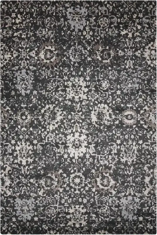 Nourison – Twilight TWI13 Black and Grey 79in x 99in Large Rug – TWI13-99446293305_CLOSEOUT
