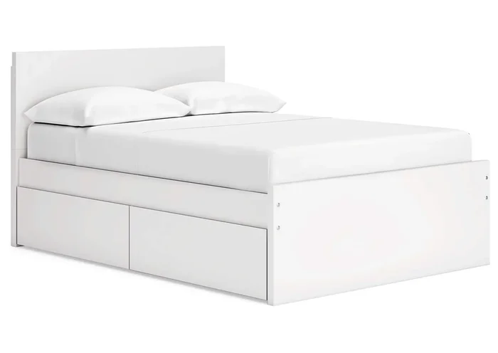 Onita Full Panel Platform Bed with 1 Side Storage
