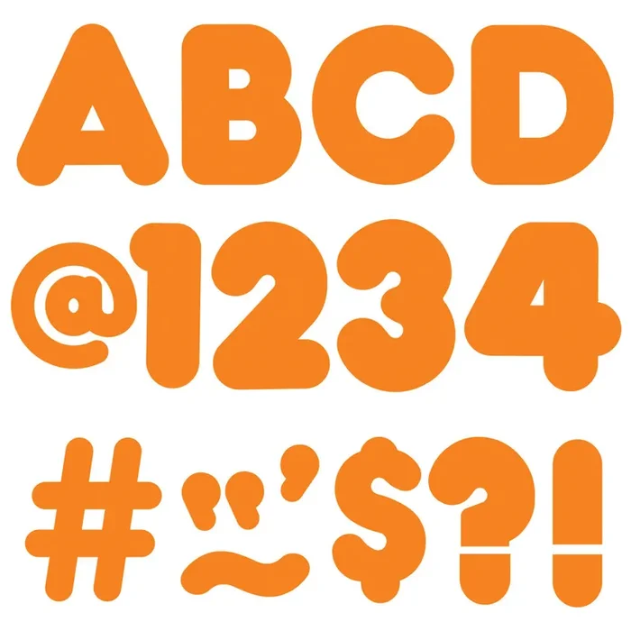 Orange 4-Inch Casual Uppercase Ready Letters®