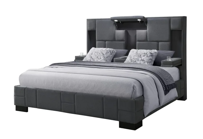 Oscar Dark Grey 8 Bed No Wood Trim