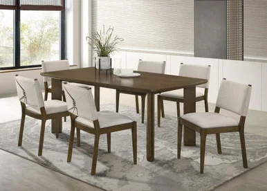 Ottowa 7-piece Rectangular Wood Dining Room Table Set Brown / CS-193661-S7