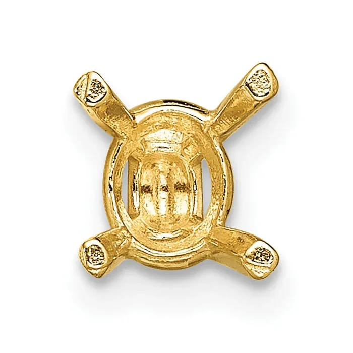 Oval 4-Prong Tapered with Peg Head 5.5 x 2.5mm Setting 14k Gold YG218-1