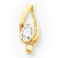 Oval Moissanite Slide 14k Gold XS197MT