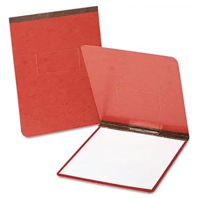 Oxford™ Pressguard Report Cover With Reinforced Top Hinge, Two-Prong Metal Fastener, 2″ Capacity, 8.5 X 11, Red/red