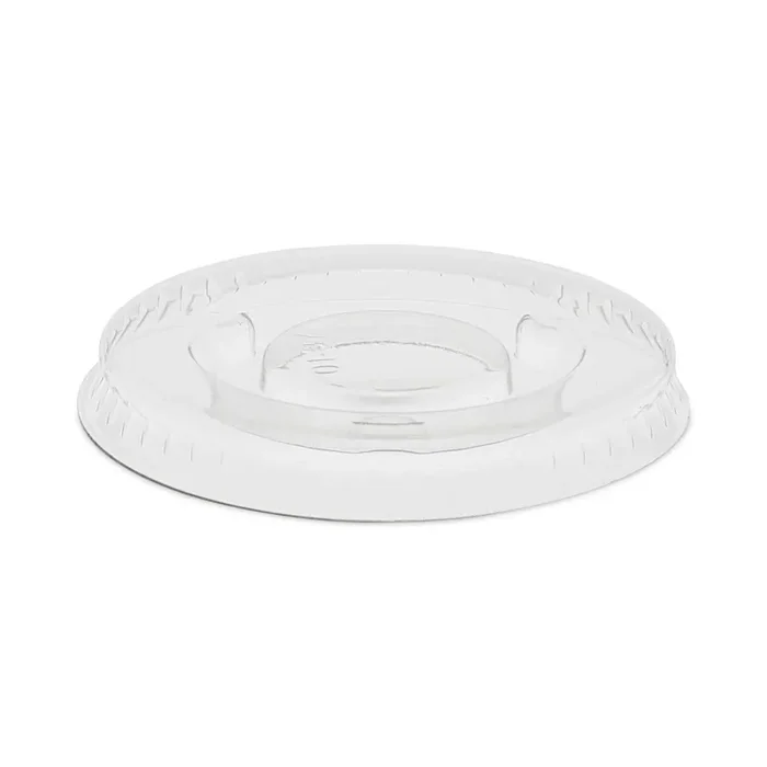 Pactiv Evergreen Plastic Portion Cup Lid, Fits 0.5 oz to 1 oz Portion Cups, Clear, 100/Sleeve, 25 Sleeves/Carton