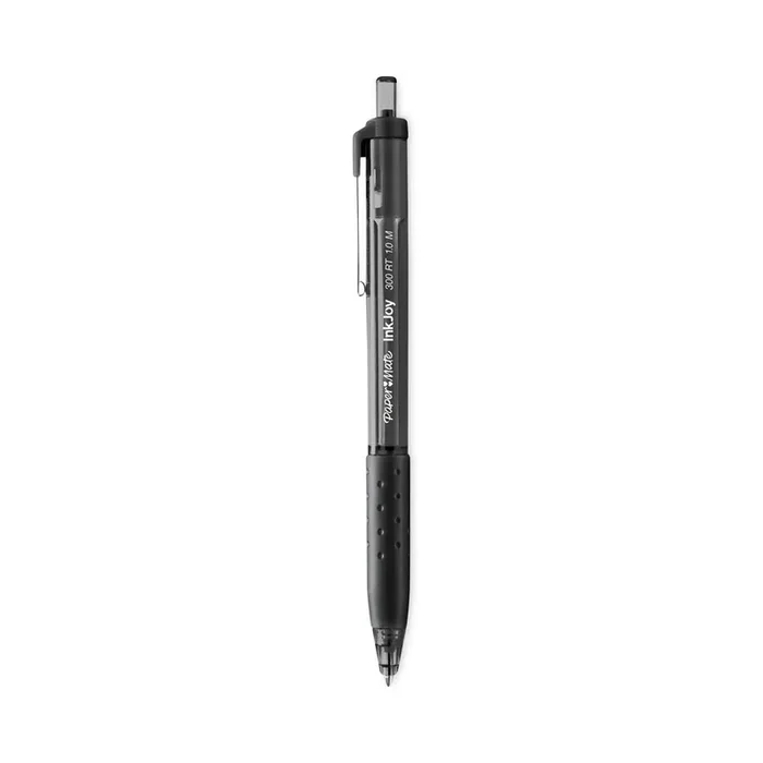 Paper Mate® InkJoy 300 RT Ballpoint Pen, Retractable, Medium 1 mm, Black Ink, Black Barrel, 36/Box