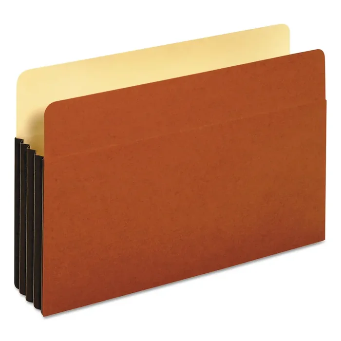 Pendaflex® File Pocket with Tyvek, 3.5″ Expansion, Legal Size, Redrope, 10/Box