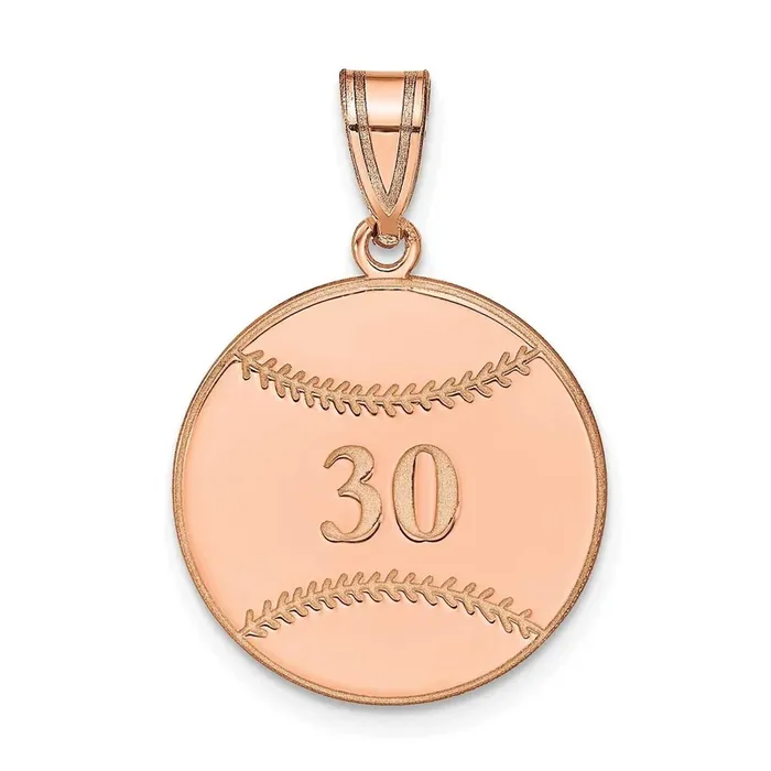 Personalized Baseball Pendant 14k Rose Gold XNA697R