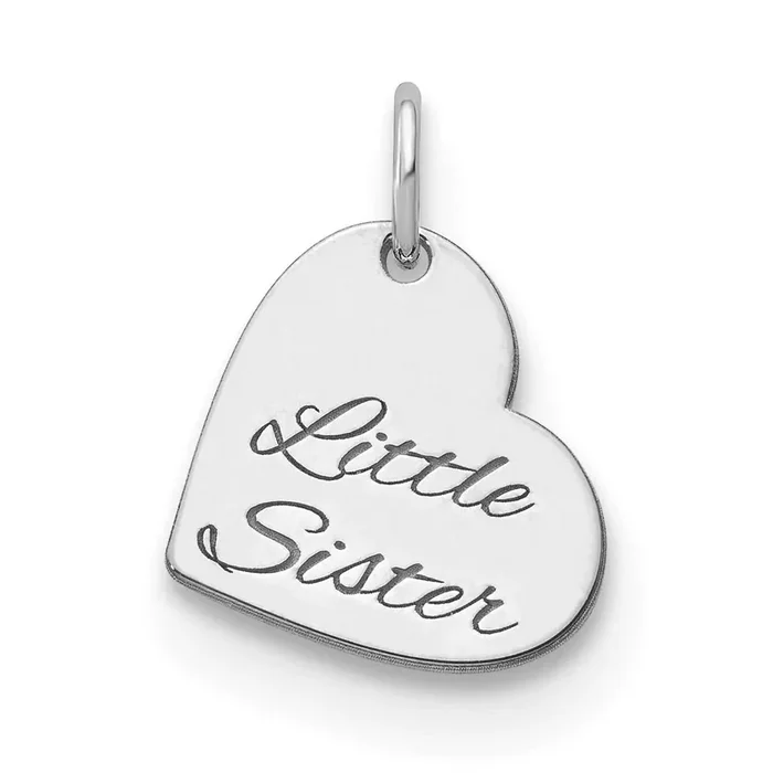 Personalized Heart 14k White Gold Small XNA885W