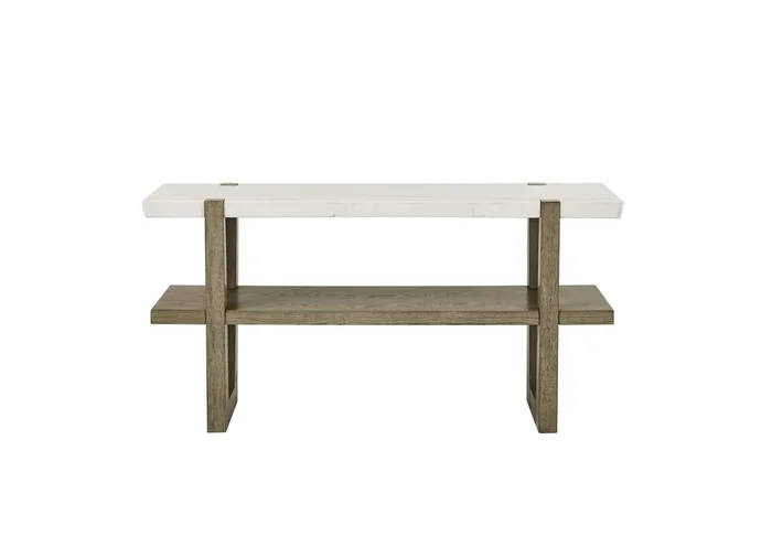 Perth White Marble Top Sofa Table