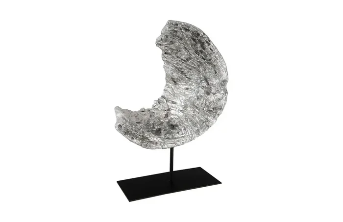 Phillips Collection – Cast Eroded Wood Circle on Stand, Silver Leaf, Assorted – PH102834
