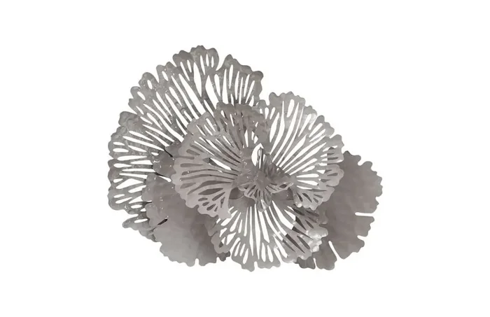 Phillips Collection – Flower Wall Art, Small, Gray, Metal – TH107119