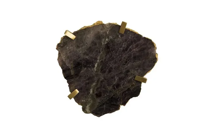 Phillips Collection – Gem Wall Tile in Brass Setting, Purple Quartz – CH84025