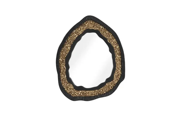 Phillips Collection – Geode Mirror, Black And Gold, Matte – PH104149