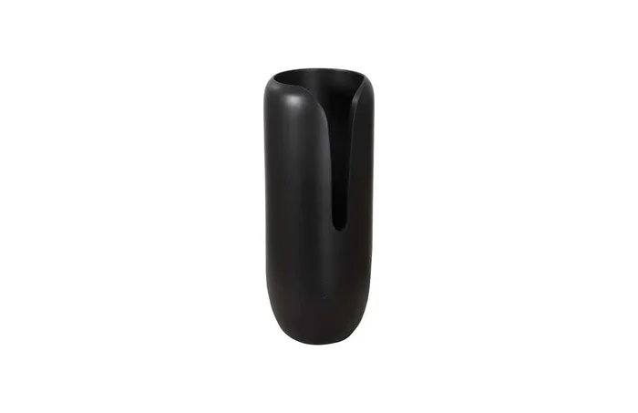 Phillips Collection – Interval Wood Vase, Black, Medium – TH107163