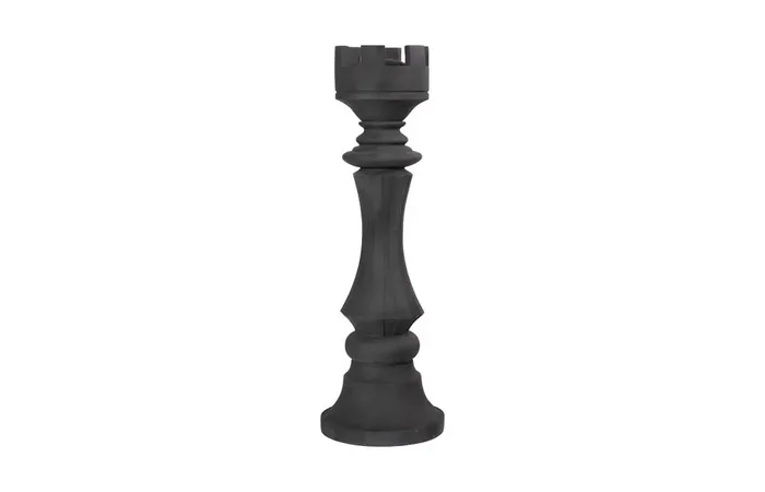 Phillips Collection – Rook Chess Sculpture, Cast Stone Black – PH115698