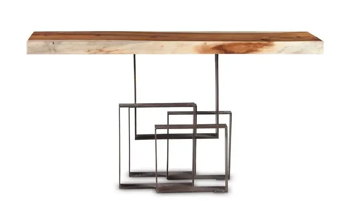 Phillips Collection – Score Console Table, Chamcha Wood, Iron Base – TH69093