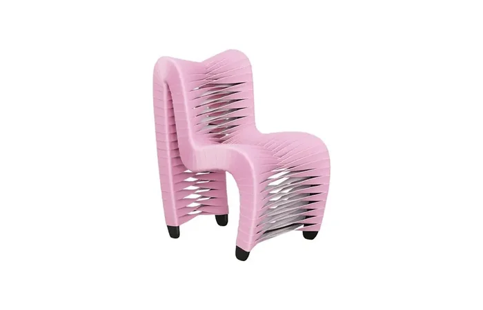 Phillips Collection – Seat Belt Chair, Kid Sized, Pink/White – B3061LP