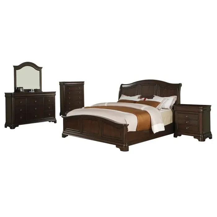 Picket House Furnishings – Conley Cherry Queen Panel 5PC Bedroom Set – CM750QB5PC