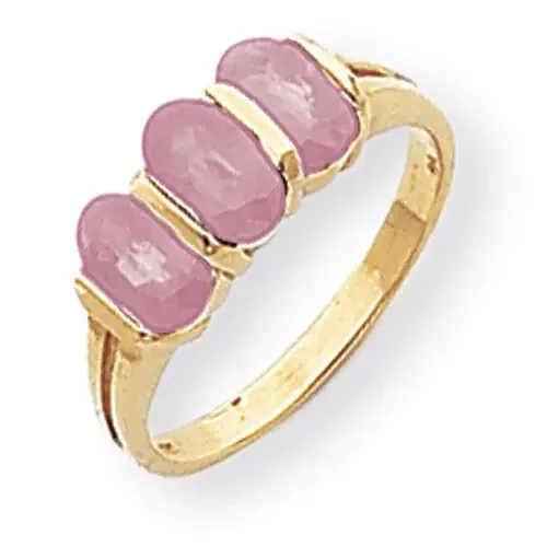 Pink Sapphire Ring 14k Gold 6x4mm Oval Y2034SP