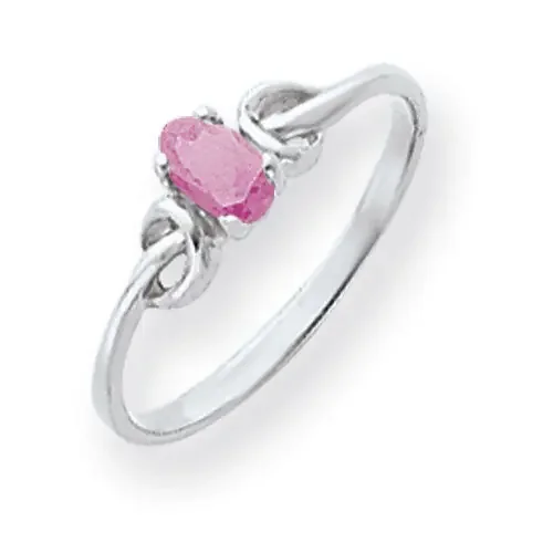 Pink Tourmaline Ring 14k white Gold 5x3mm Oval Y4651PT