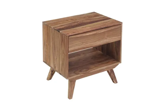 Porter Designs – Fusion Solid Sheesham Wood Nightstand Table, Natural – 04-117-04-6750N