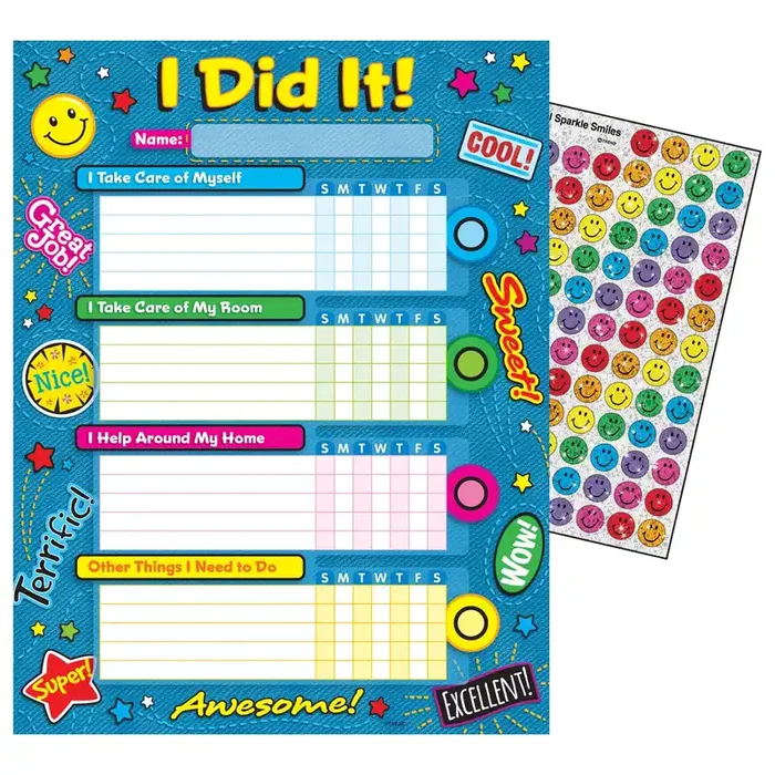 Praise Word Patches Success Charts/Chore Charts