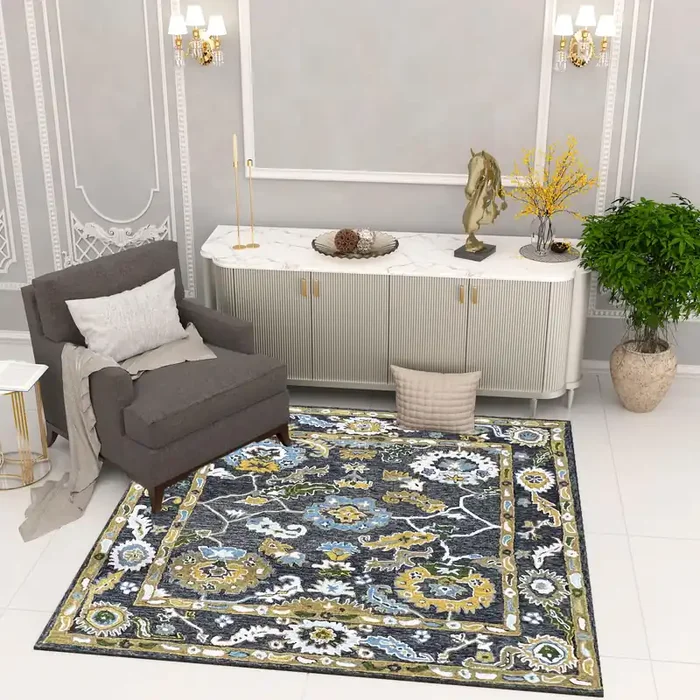 Premium Hand-Tufted Rug Made of 100% Wool – Old Country – 6×6 Feet