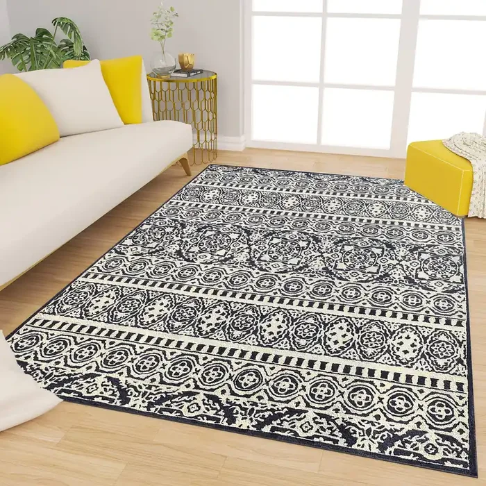 Premium Hand-Tufted Rug Made of 100% Wool – Relic Night – 5×8 Feet
