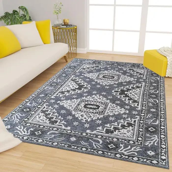 Premium Hand-Tufted Rug Made of 100% Wool – Wandering Star – 4×6 Feet