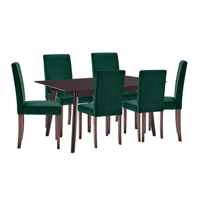 Prosper 7 Piece Upholstered Velvet Dining Set / EEI-4186