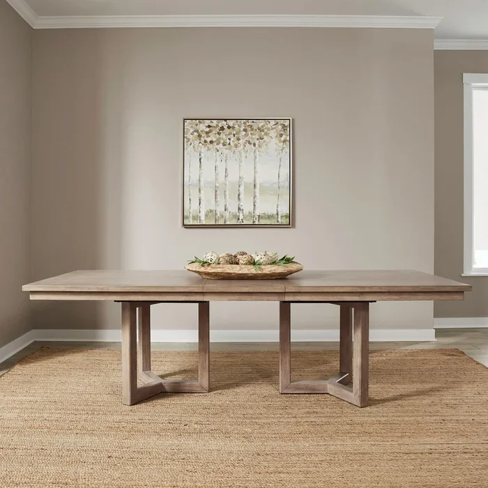 Proximity Place – Double Pedestal Table – Brown