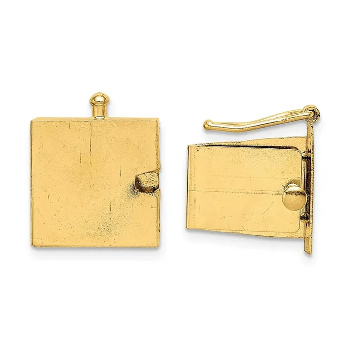 Push Button Box Clasp 14k Yellow Gold YG1835
