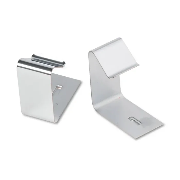 Quartet® Flexible Metal Cubicle Hangers, For 1.5″ to 2.5″ Thick Partition Walls, Silver, 2/Set