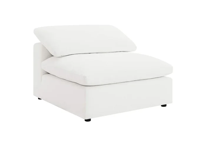Raleigh Boucle Upholstered Armless Chair Ivory
