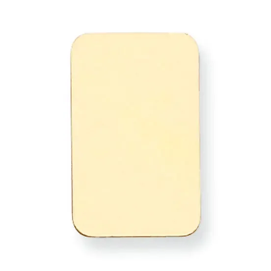 Rectangle with Rounded Edge Stamping 14k Yellow Gold YG1165