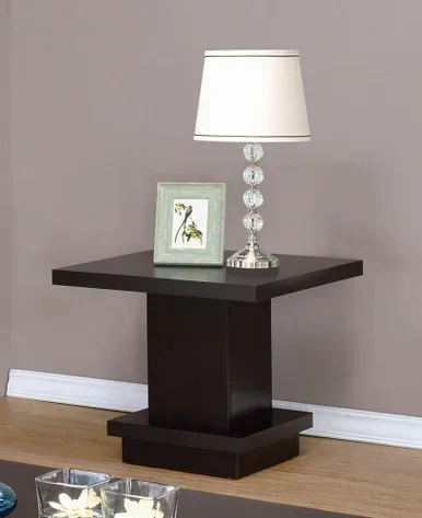 Reston Square Engineered Wood Side End Table Cappuccino / CS-705167