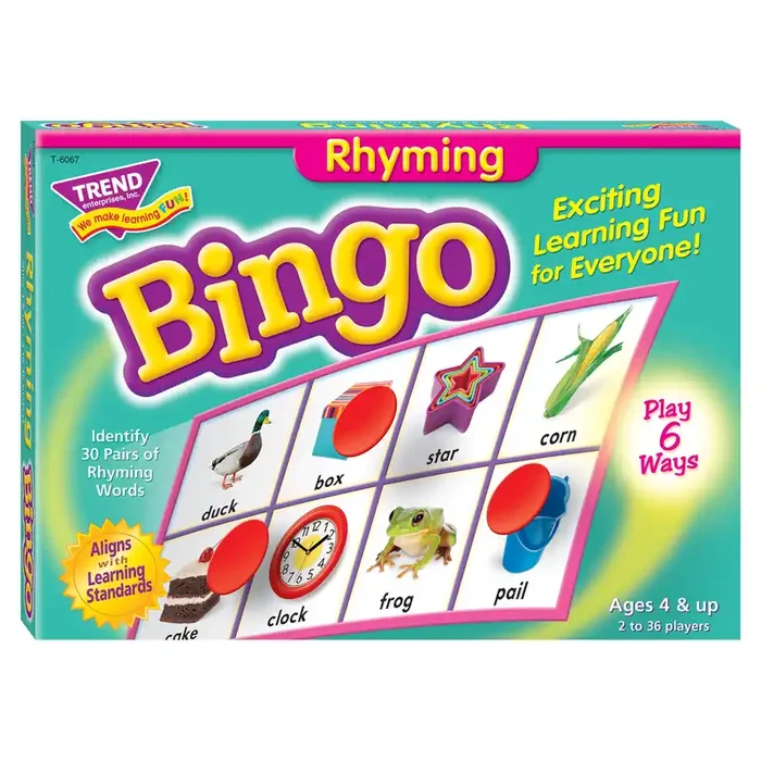 Rhyming Bingo Game