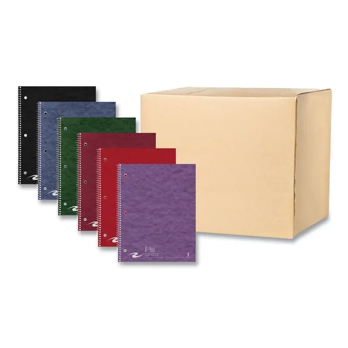 Roaring Spring® Stasher Wirebound Notebooks, 1-Subject, Narrow Rule, Randomly Assorted Cover, (100) 11 x 9 Sheets, 24/Carton