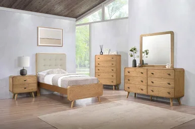 Robyn 5-piece Twin Bedroom Set Light Ash / CS-225091T-S5