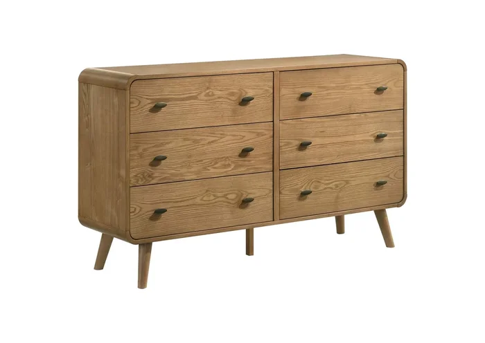 Robyn 6-drawer Bedroom Dresser Light Ash